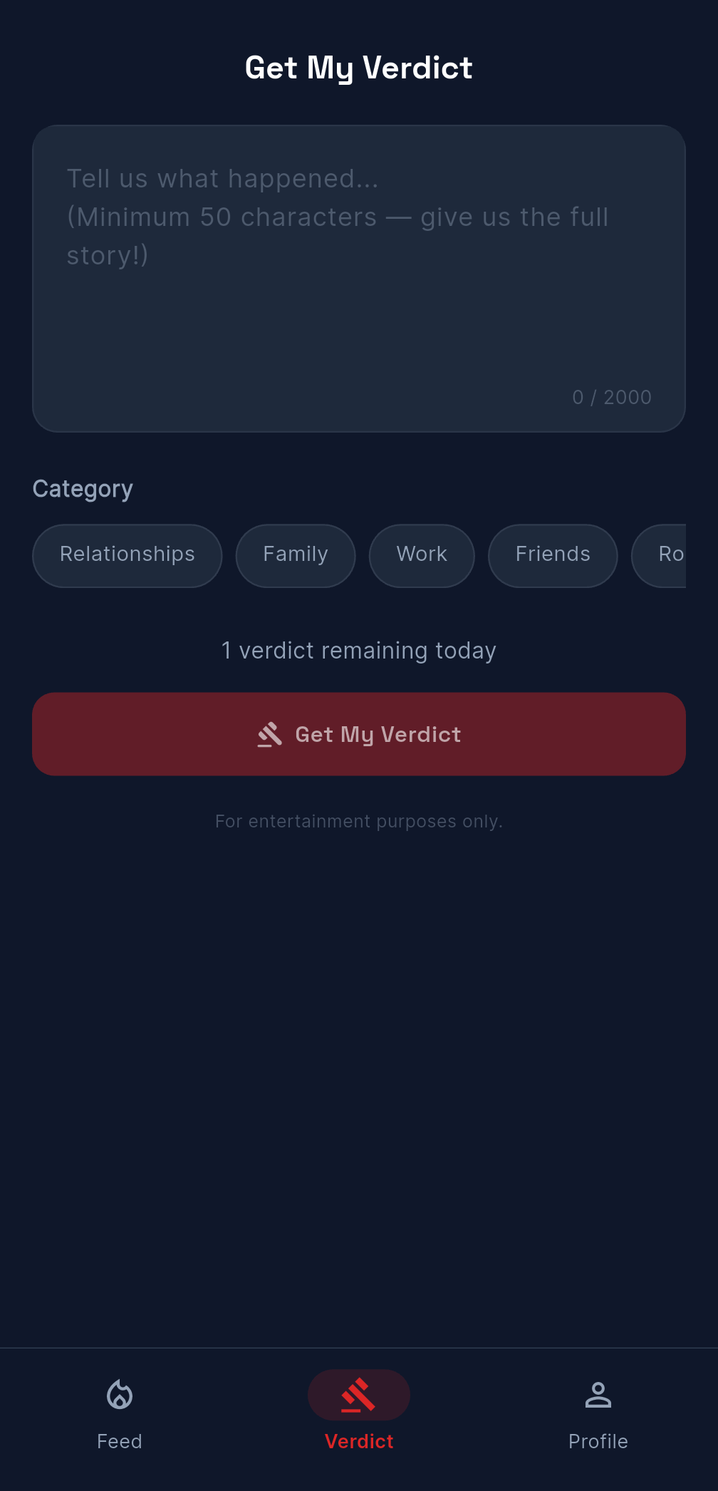 Submit your situation
